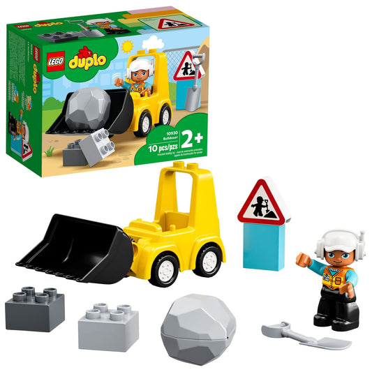 LEGO DUPLO Bulldozer front view for imaginative play and motor skills