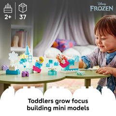 LEGO DUPLO close-up of Elsa and Olaf figures for imaginative play