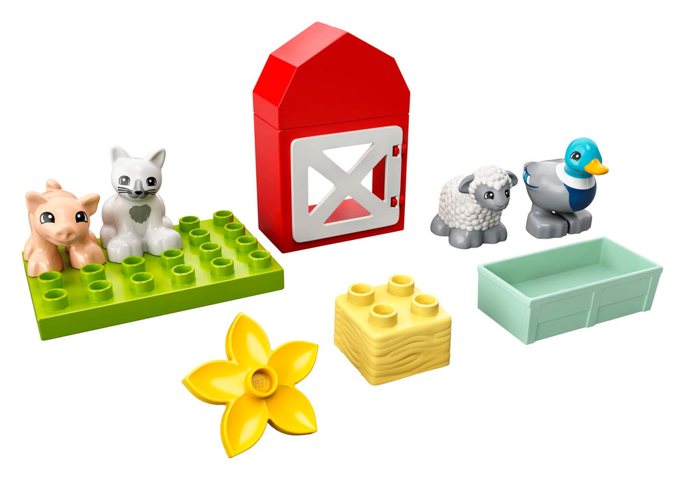 LEGO DUPLO Town cat figure for bedtime and caregiving stories.
