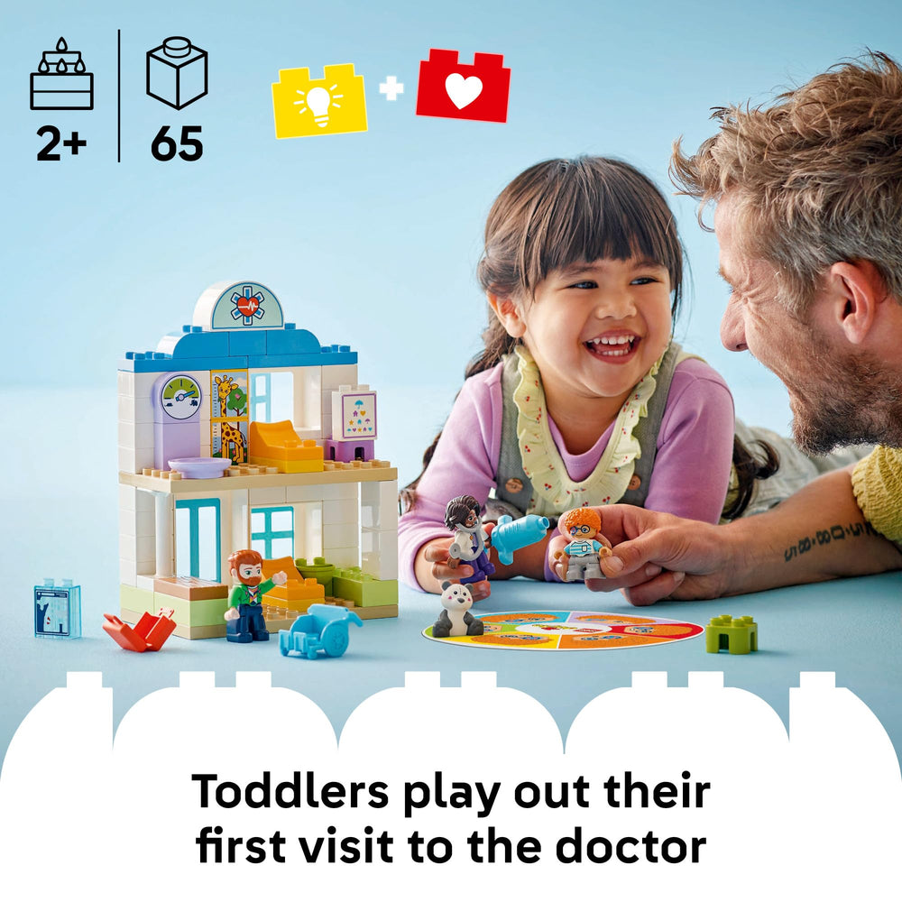 LEGO DUPLO Town doctor figure with stethoscope for role-play