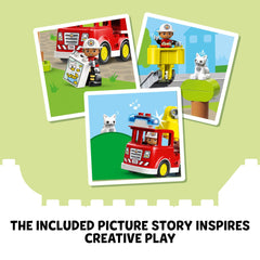 LEGO DUPLO Town Fire Truck 10969 cat rescue visual highlights water hose play