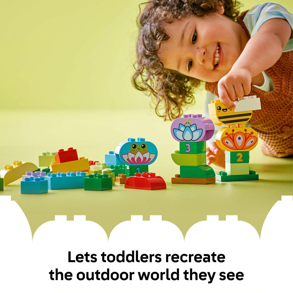 LEGO DUPLO Town frog figure encourages fine motor exploration.