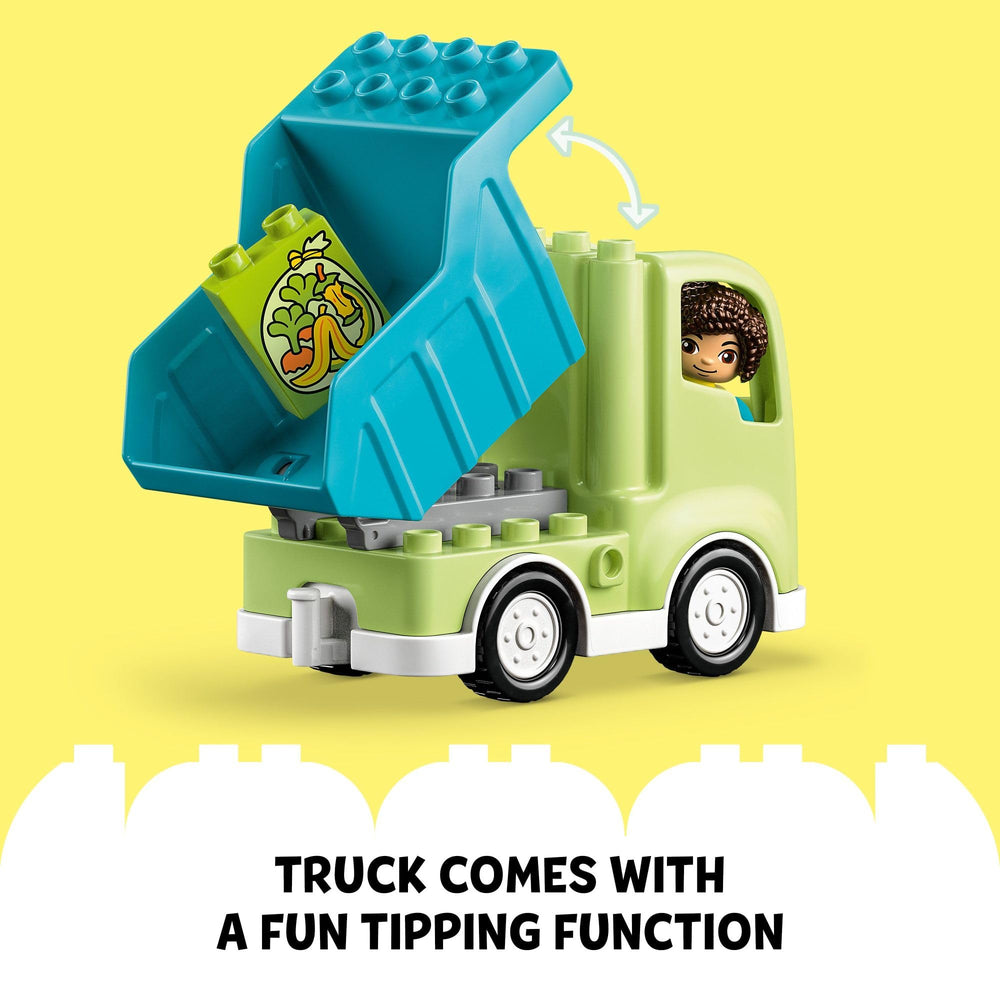 LEGO DUPLO Town Recycling Truck 10987 dump bed supports interactive dumping action