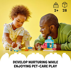 LEGO DUPLO Vet Clinic cat figure for compassionate pretend care