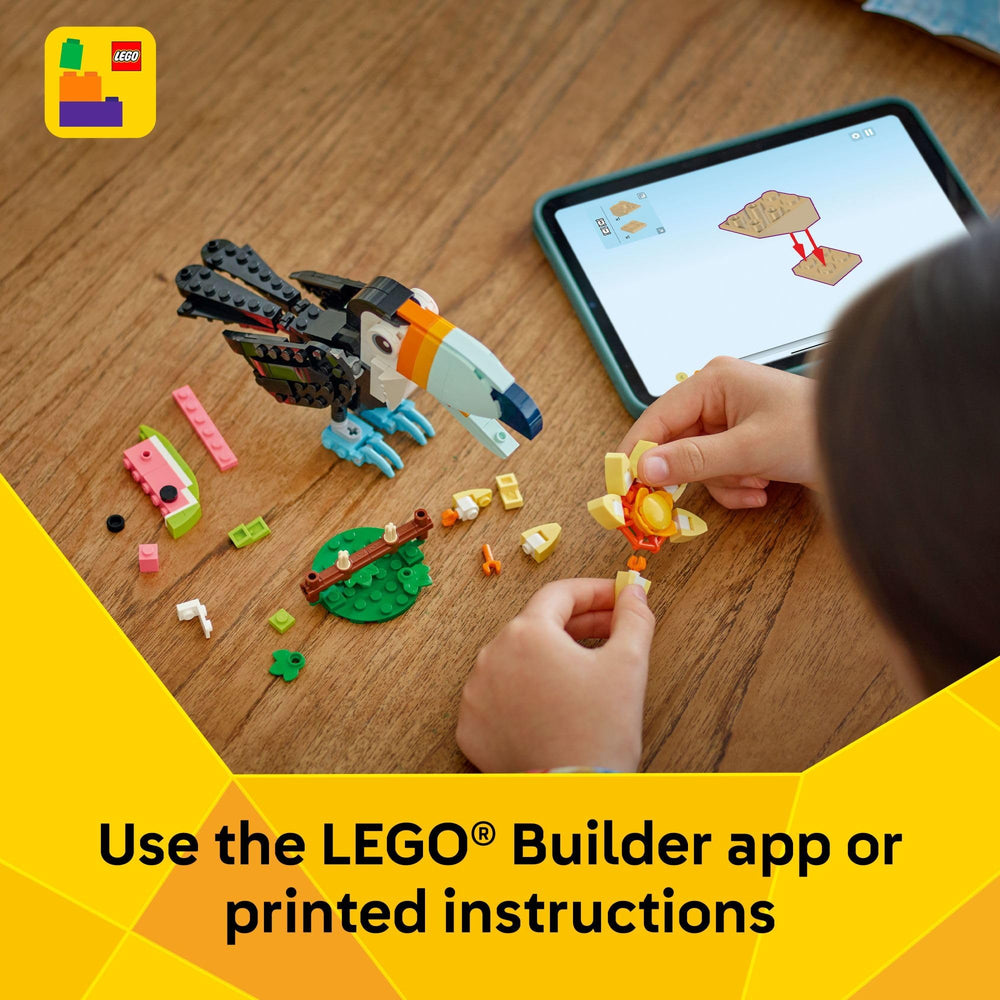LEGO Flower stand and watermelon display enhances story settings after play.