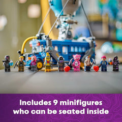 LEGO Fortnite Battle Bus dimensions show scale for display in a room