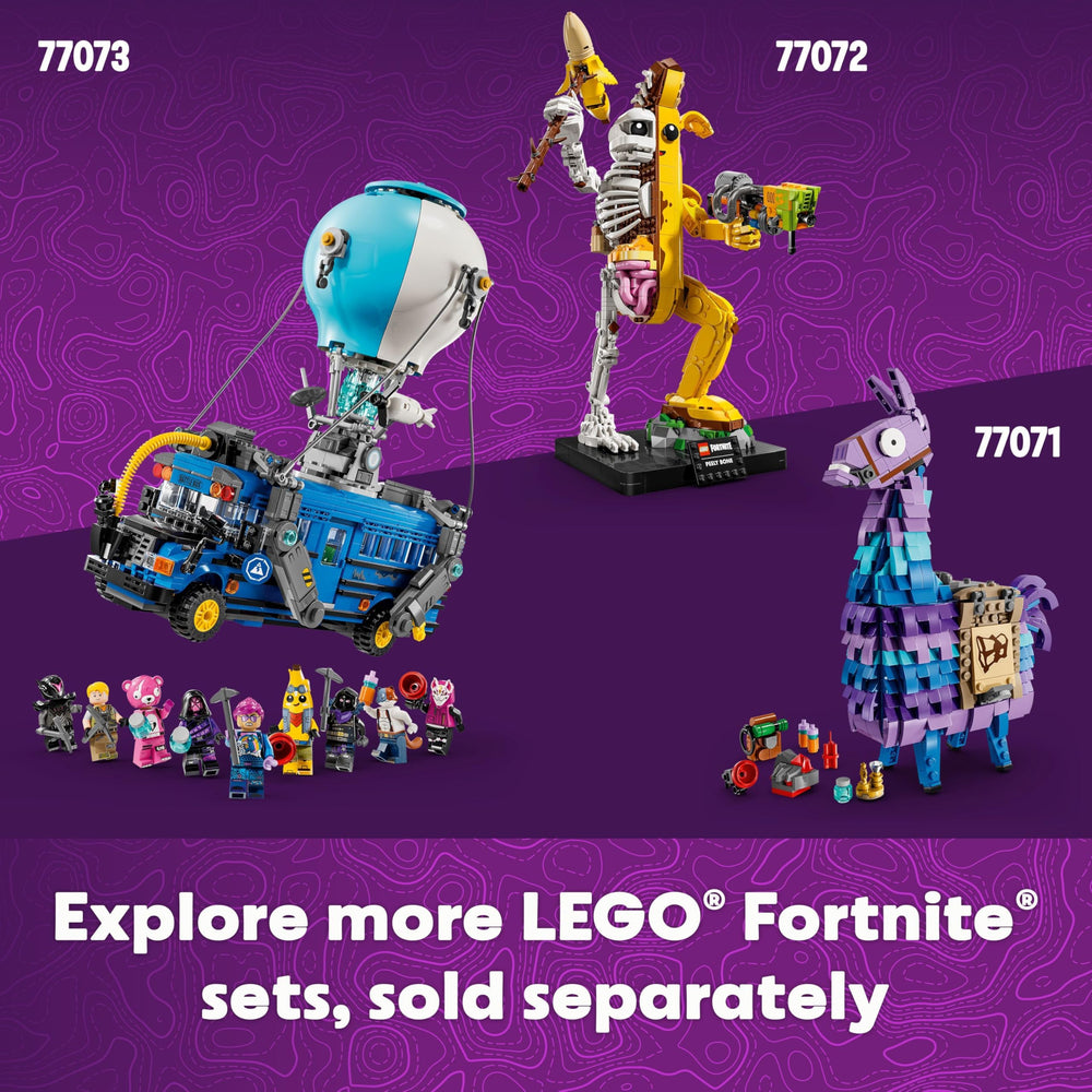 LEGO Fortnite Durrr Burger dimensions indicate a small, desk-friendly collectible piece