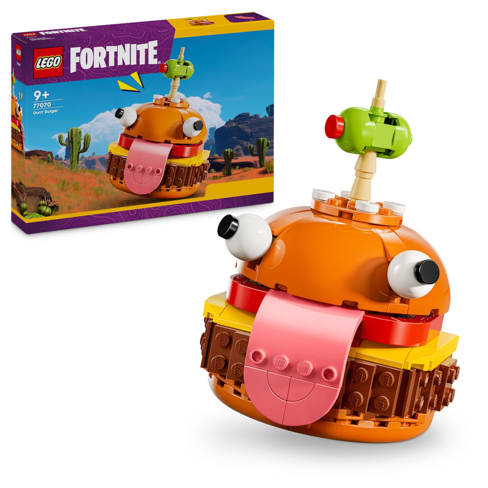 LEGO Fortnite Durrr Burger front view for an eye-catching display.