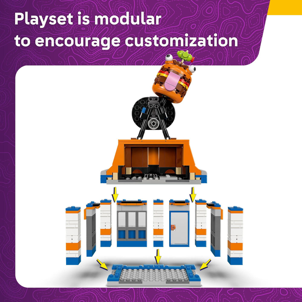 LEGO Fortnite Durrr Burger outdoor seating supports dynamic social scenes.