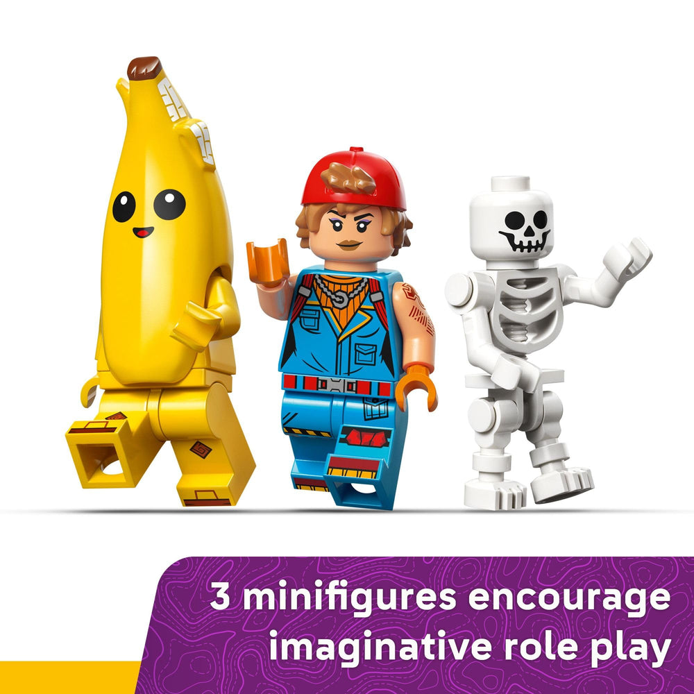 LEGO Fortnite wolf with movable legs and tail for dynamic poses.