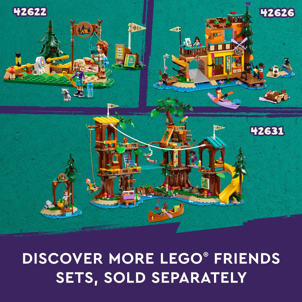 LEGO Friends Lute and lantern enrich camping-themed storytelling at dusk.
