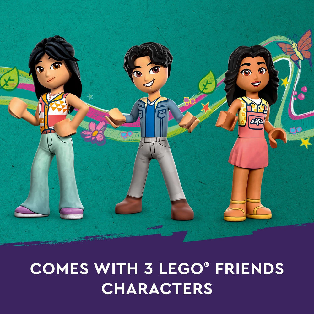 LEGO Friends Botanical Garden display-ready model sits prominently on a shelf.