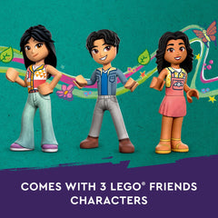 LEGO Friends Botanical Garden display-ready model sits prominently on a shelf.