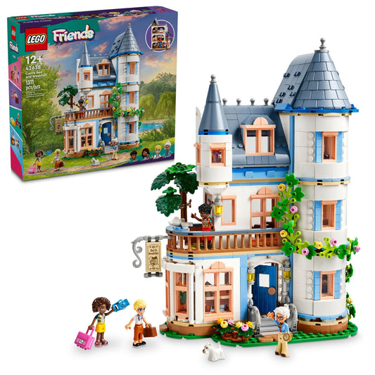 LEGO Friends Castle Bed and Breakfast front desk invites imaginative check-ins.