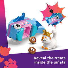 LEGO Friends Cat Birthday Party cake centerpiece invites celebration-themed pretend play