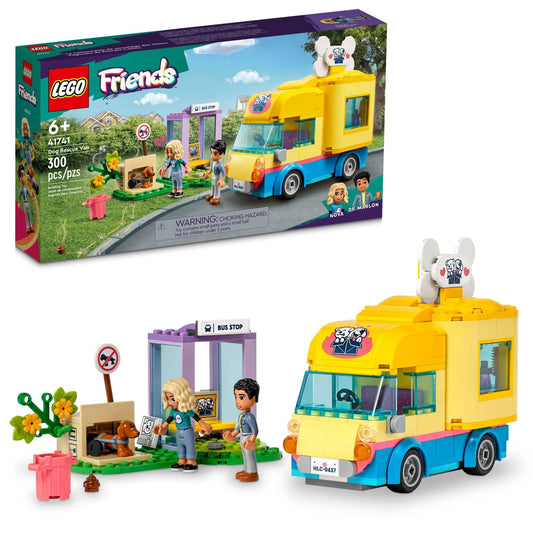 LEGO Friends dog rescue van exterior for imaginative rescue play