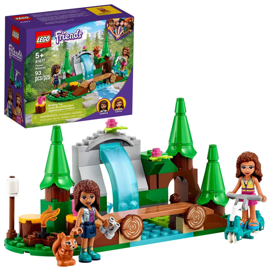 LEGO Friends forest waterfall cascade; sparks imaginative nature exploration in a compact playset