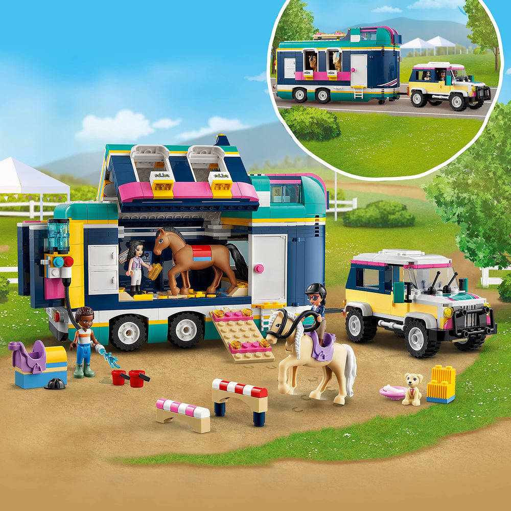 LEGO Friends Horse Show Trailer 41722 drivable SUV invites kids to drive the team