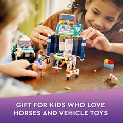 LEGO Friends Horse Show Trailer riding accessories set included.