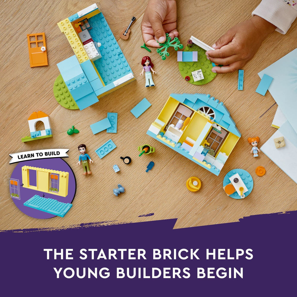 LEGO Friends Paisley’s House garden with outdoor table supports creative interactions.