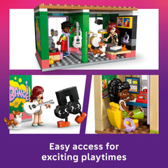 LEGO Friends piano-key staircase inviting exploration of two levels