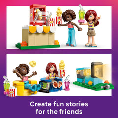 LEGO popcorn lever pops kernels, adding playful snack action.