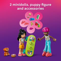LEGO Friends Road-Trip Car includes Liann, Aliya, and Aira mini figures.