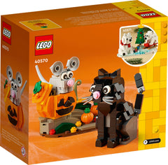 LEGO Halloween Cat & Mouse 40570 charming scene for Halloween decorations and gifting.