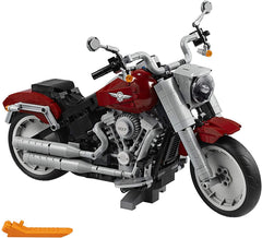 LEGO Harley-Davidson Fat Boy engine shows moving pistons for a lifelike build.