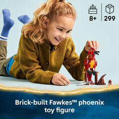LEGO Harry Potter Fawkes perch with ashes enhances diorama realism