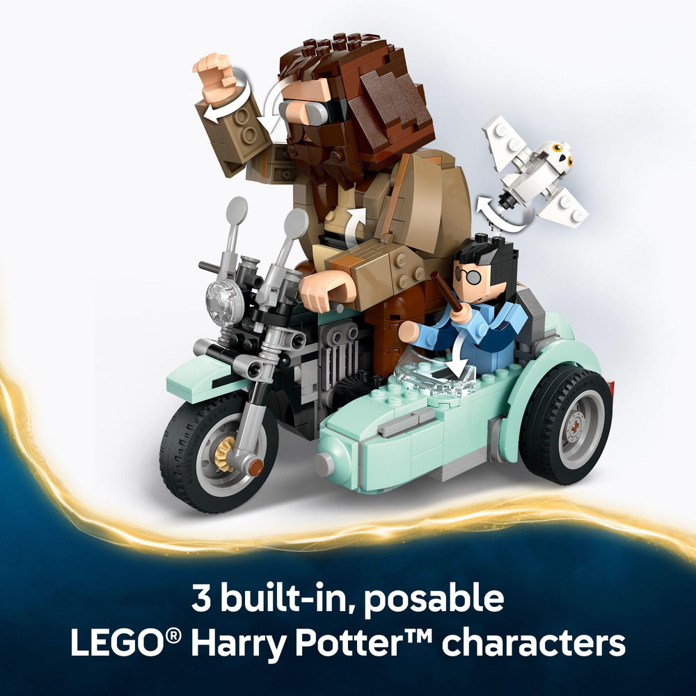 LEGO Hagrid head and arm pose feature for expressive scenes