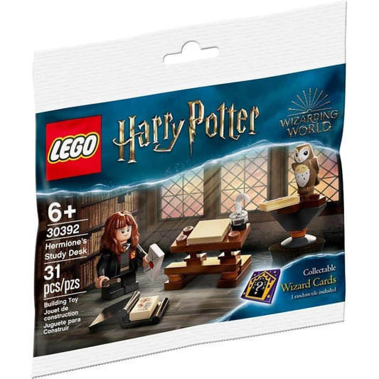 LEGO Harry Potter Hermione's Study Desk assembly offers a compact scene for imaginative play and display.