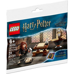 LEGO Harry Potter Hermione's Study Desk mini-figure with desk invites role-play sessions.