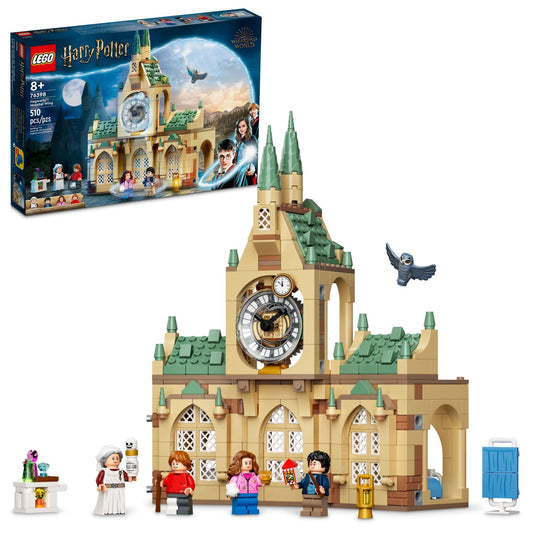 LEGO Harry Potter Hogwarts Hospital Wing set shows modular build for imaginative play and display.