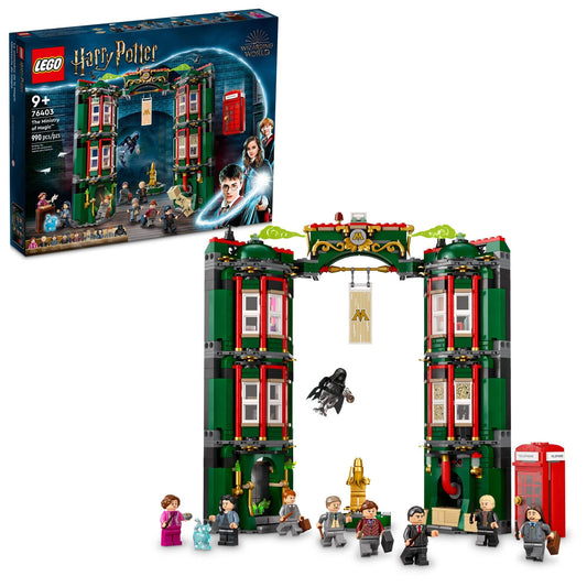 LEGO Harry Potter Ministry of Magic 76403 front view shows modular offices for immersive storytelling