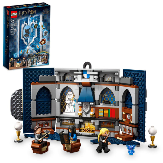 LEGO Harry Potter Ravenclaw banner wall art with 3D depth.