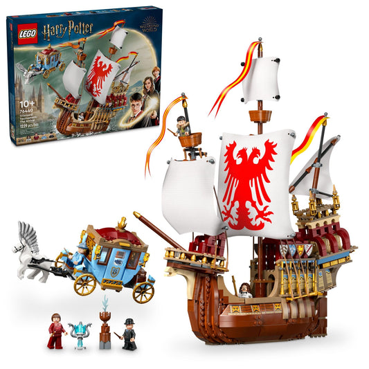 LEGO Harry Potter Triwizard Arrival Durmstrang Ship with living quarters for minifigures.