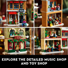 LEGO Holiday Main Street store owners' apartments above shops for cozy scenes