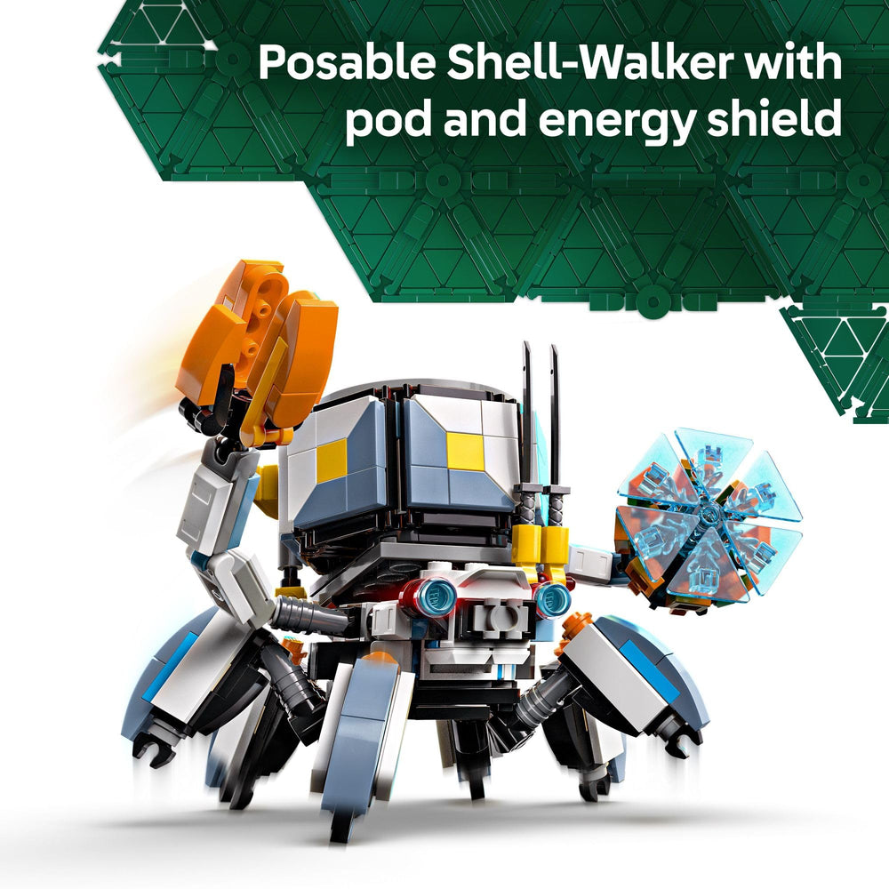 LEGO Horizon Adventures Shell-Walker model with moving limbs for battles.