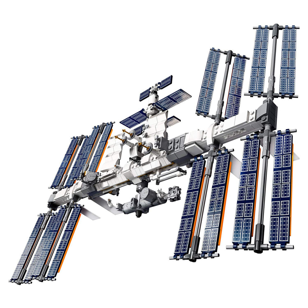 LEGO Ideas ISS 21321 mini NASA space shuttle enhances display variety.