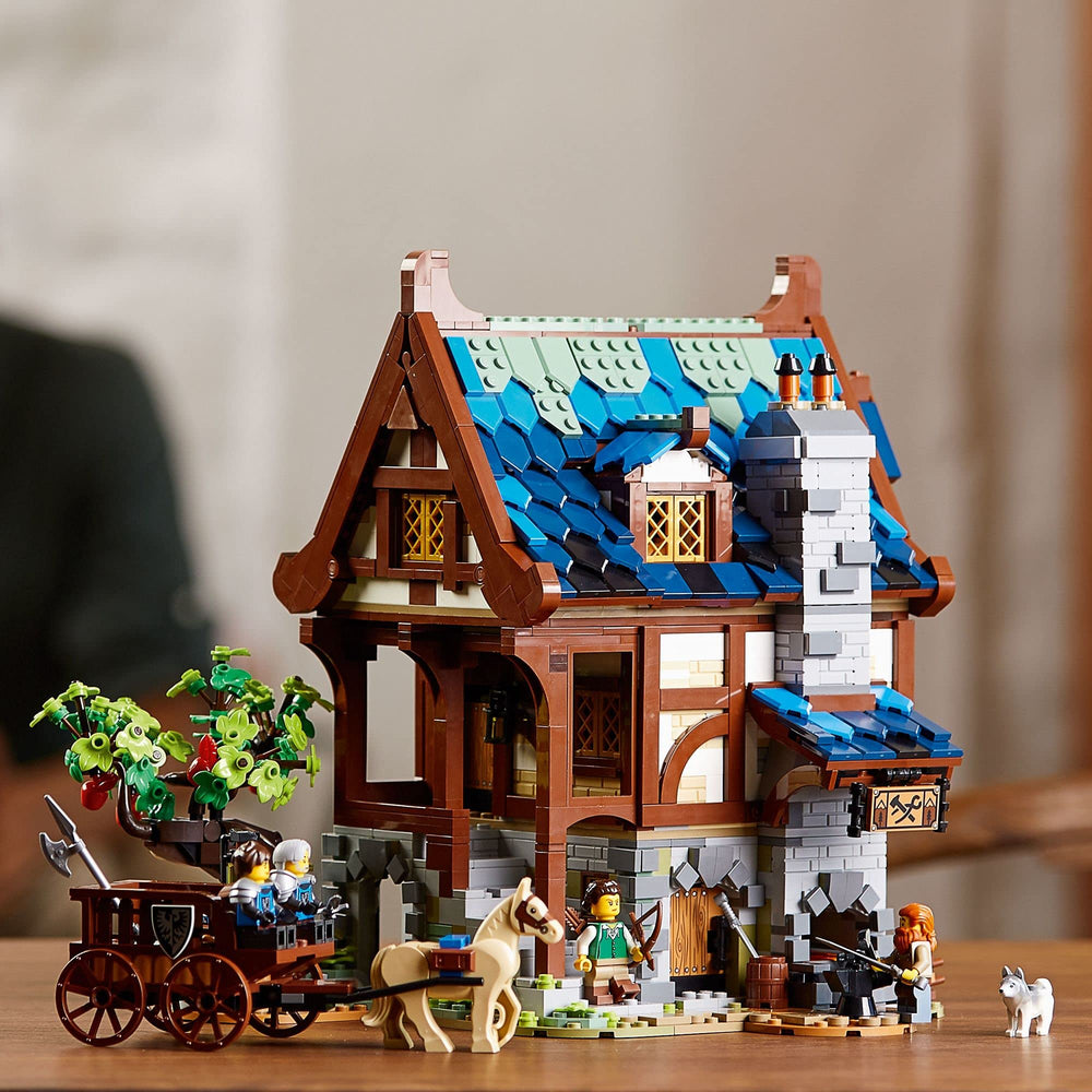 LEGO Ideas Medieval Blacksmith 21325 set ready for gifting to adults