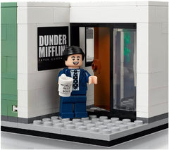 LEGO Ideas The Office 21336 reception area display for shelf-ready setup.