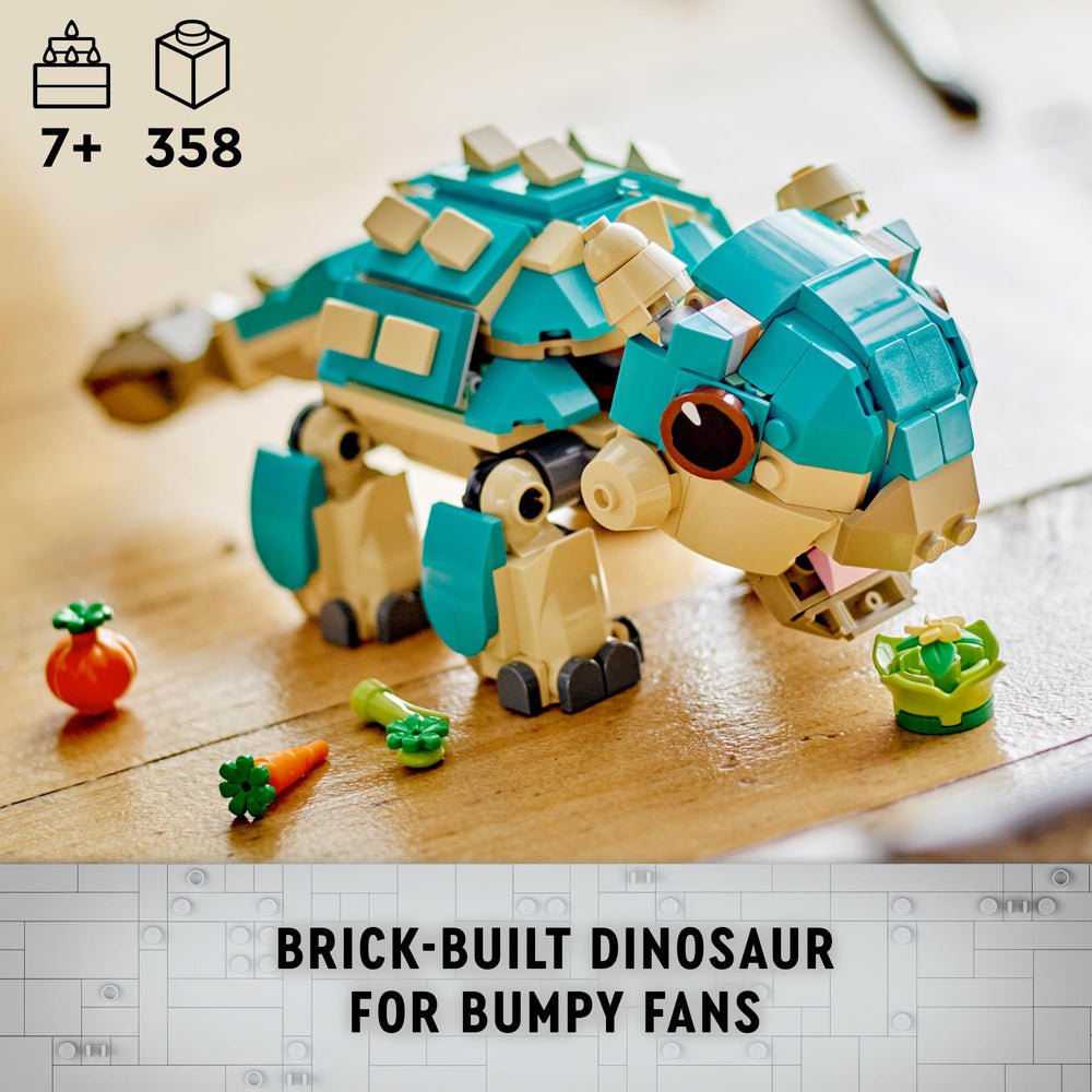 LEGO Baby Bumpy open jaw action inspires dramatic dinosaur scenes