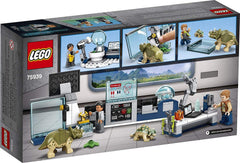 LEGO Jurassic World Dr Wu's Lab knock-down wall adds action and surprise