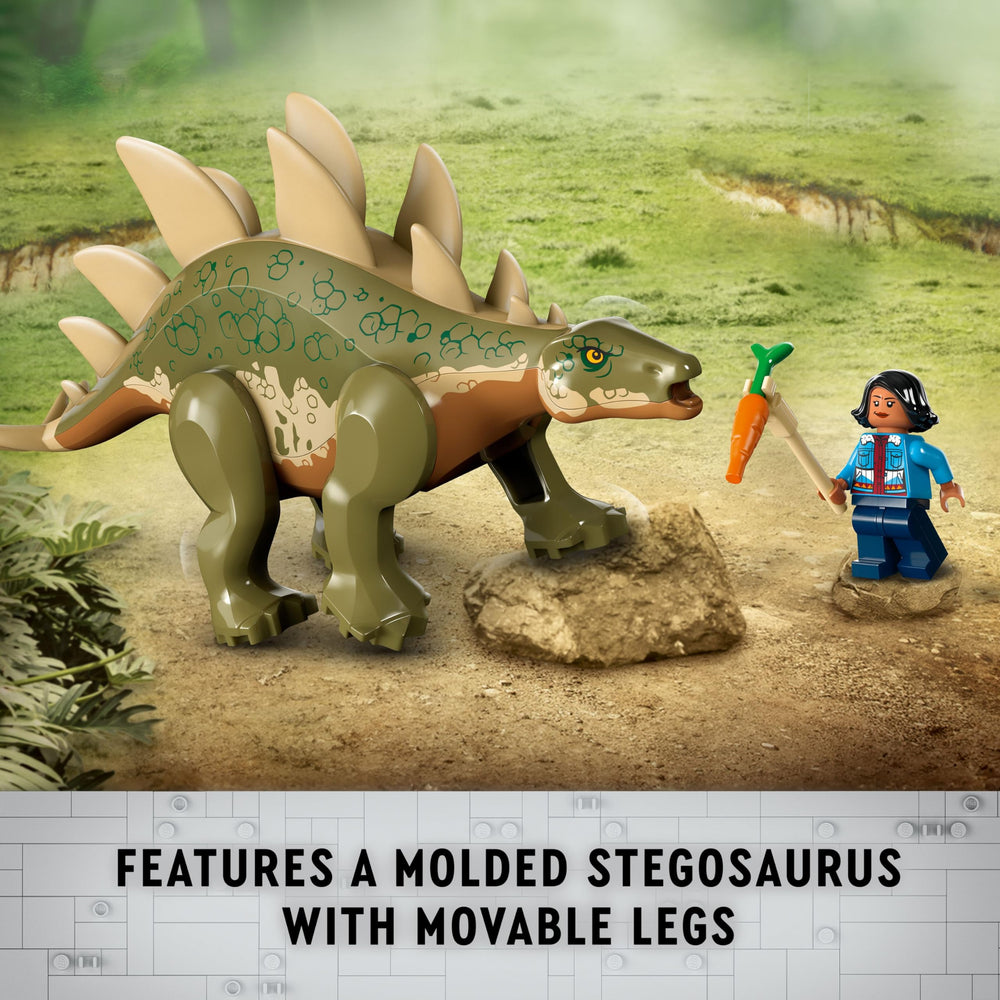 LEGO Jurassic World off-road vehicle with trailer supports portable dinosaur adventures