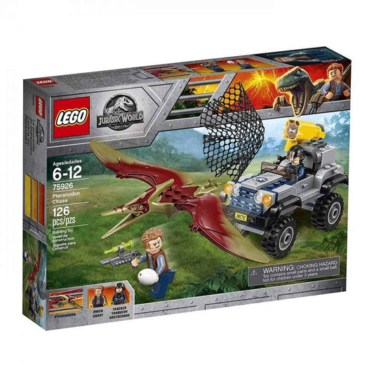 LEGO Jurassic World Pteranodon Chase offroader in action for fast chases