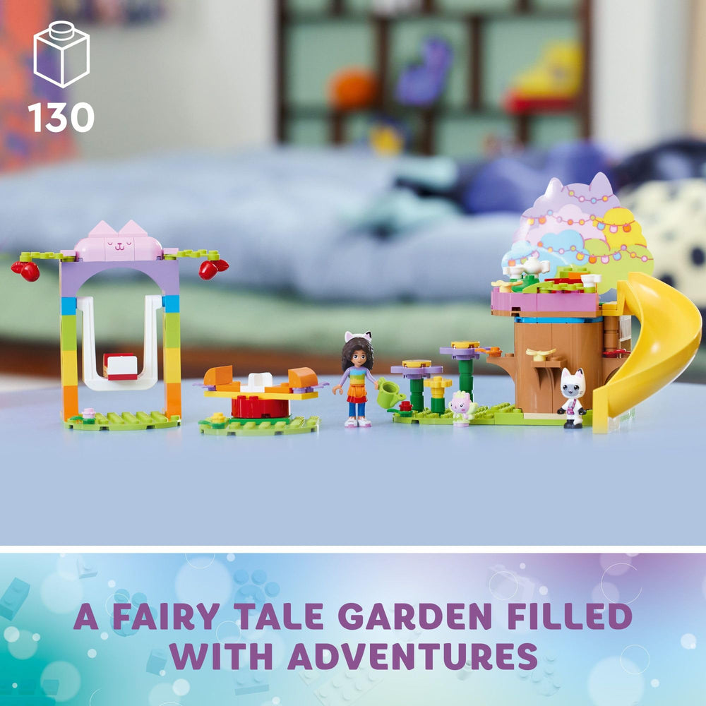 LEGO Kitty Fairy’s Garden Party swing feature encouraging active pretend play