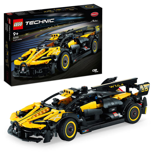 LEGO Le Bolide Bugatti engine detail shows a working W16-inspired mechanism for engineering exploration