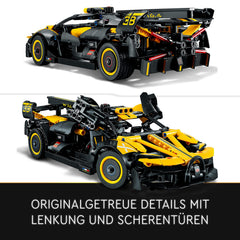 LEGO Le Bolide Bugatti sticker details boost the model's sporty look