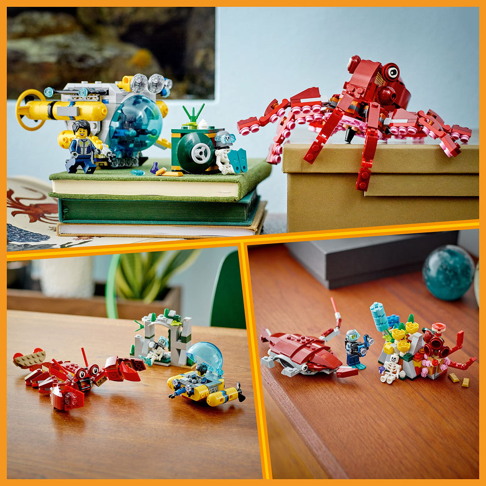 LEGO Creator 3in1 Sunken Treasure Mission lobster eyes pincers movable action